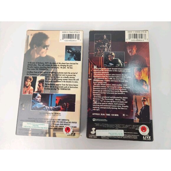 The Terminator VHS 1984 Terminator 2 Judgement Day VHS 1991 Lot - Picture 2 of 7